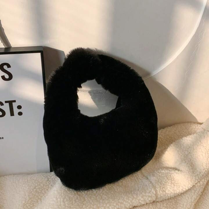 Plush shoulder bag, new trendy and cute small bag, handbag, ins youth bag, leisure bag, women's b... | SHEIN