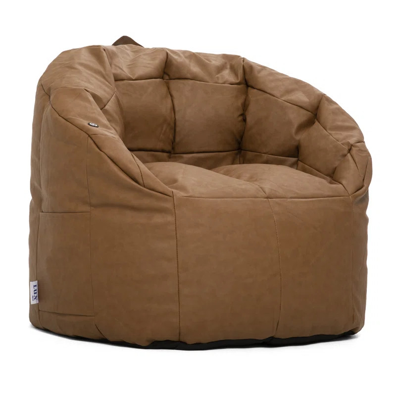 Big Joe Milano Faux Leather Bean Bag Chair with Massage Function | Wayfair North America