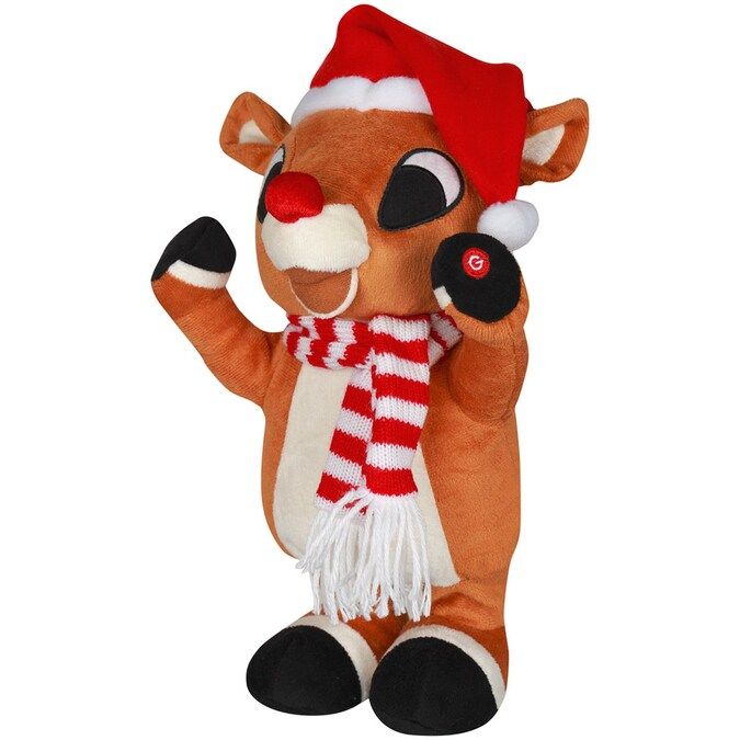 Rudolph Small Side Stepper-Rudolph w/Hat and Scarf-Rudolph Lowes.com | Lowe's