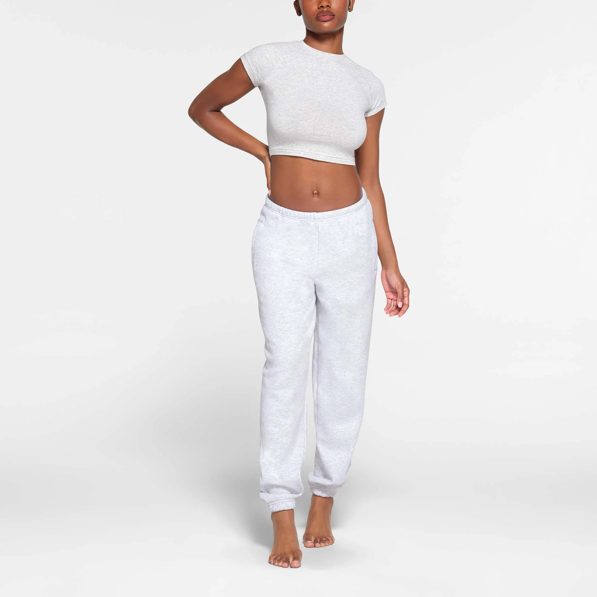 SKIMS Cropped Raglan T-Shirt | Grey | 2XL | New Vintage | SKIMS (US)