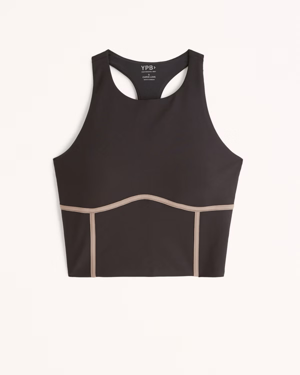 YPB sculptLUX Curve Love High-Neck Corset Slim Tank | Abercrombie & Fitch (US)