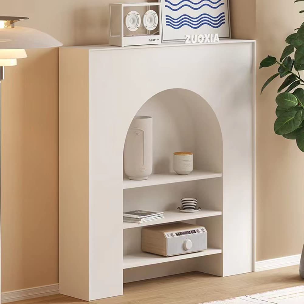 BOOMLATU Modern Arch Wood Decorative Storage Cabinet,3-Teirs Shelf for Display and Storage (27.5 ... | Amazon (US)