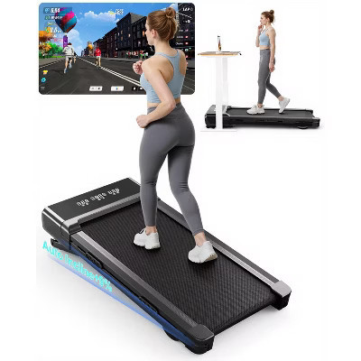 DeerRun Walking Pad with 12% Auto Incline, 300 lbs Capacity for Home Office black 44.17*21.42*5.79 inches | Target