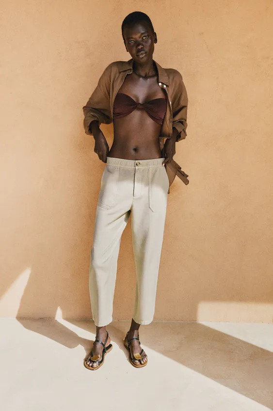 TROUSERS WITH ELASTIC WAIST | Zara UK