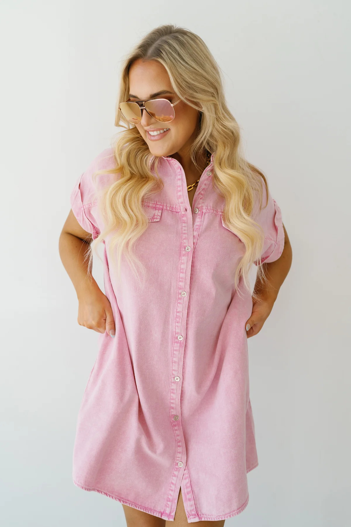 Brynlee Button Down Dress | Landry Kate