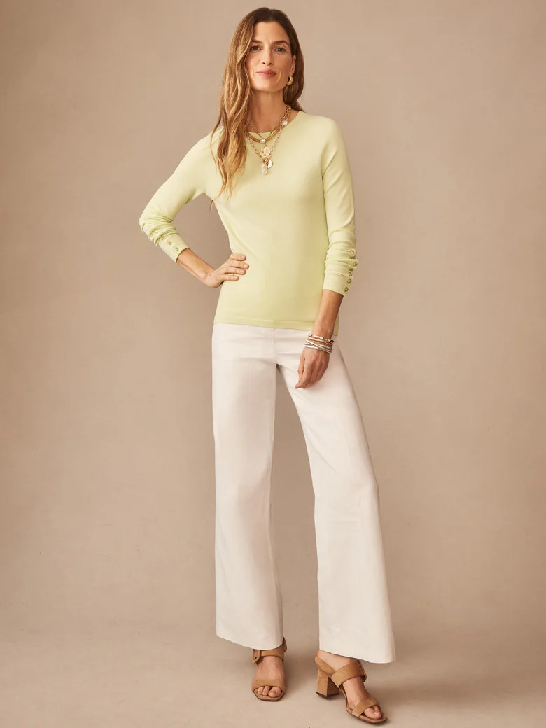 Celery Solid Jamey Sweater | Women's Sweaters | J.McLaughlin | J.McLaughlin