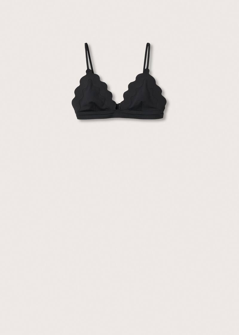 Scalloped bikini top | MANGO (US)
