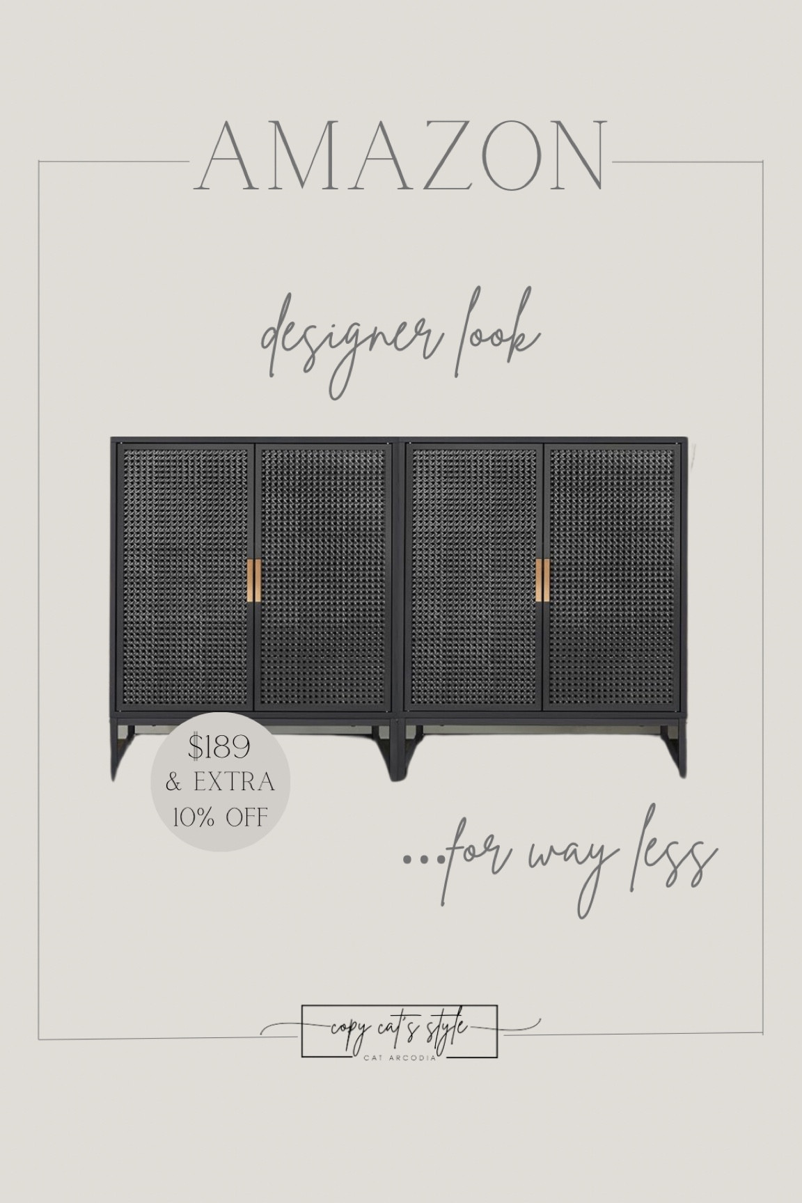 Amazon Home Designer Look for way less, black sideboard under $200

#LTKHome #LTKStyleTip #LTKSaleAlert