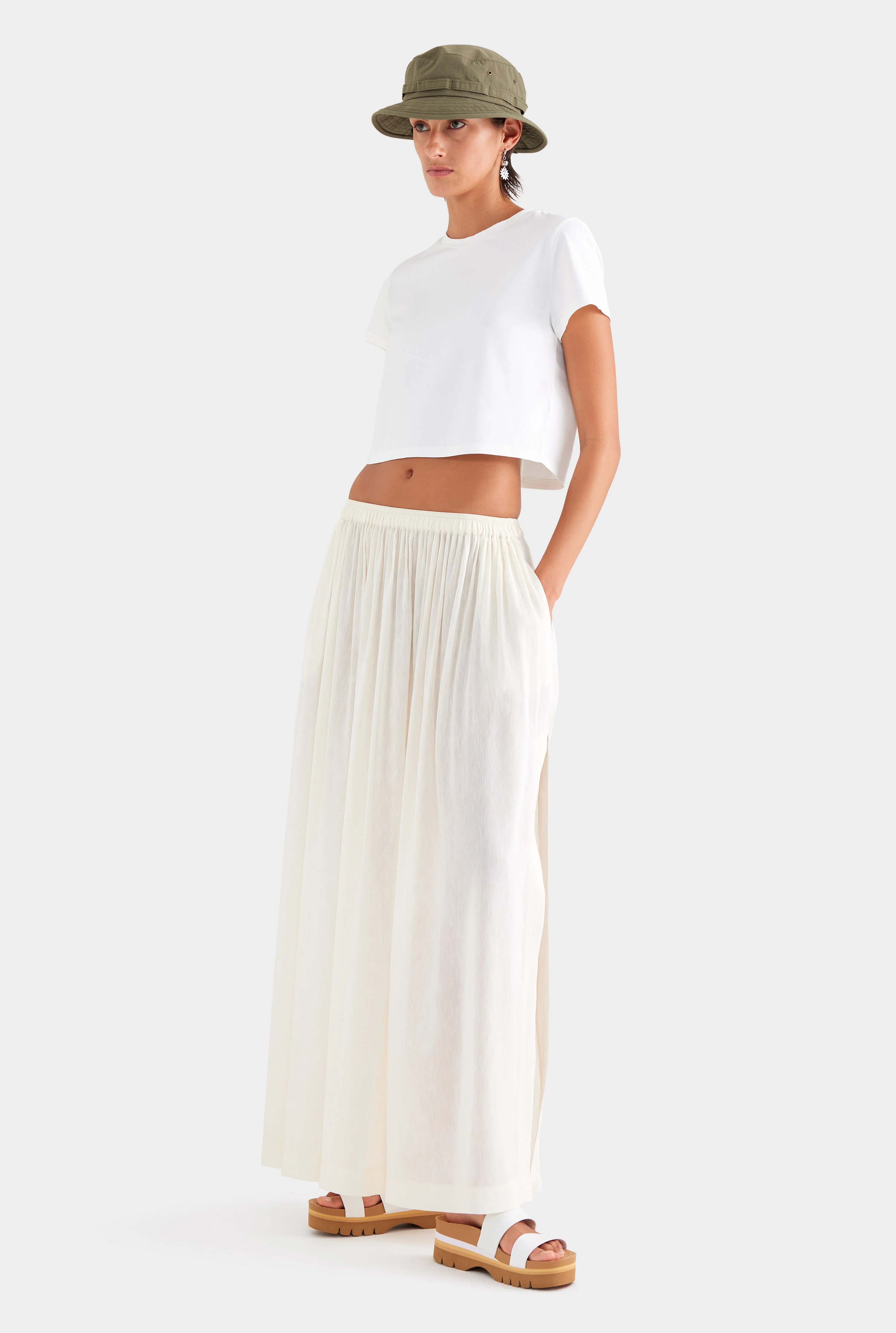 Venroy - Womens Silk Linen Maxi Skirt | Venroy AU