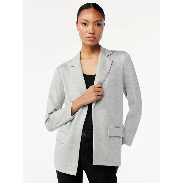 Scoop Women's Scuba Knit Blazer - Walmart.com | Walmart (US)