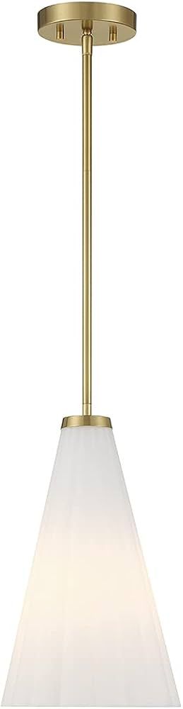 Savoy House 7-8840-1-322 Bristol 1-Light Pendant in Warm Brass (15" H x 9" W) | Amazon (US)