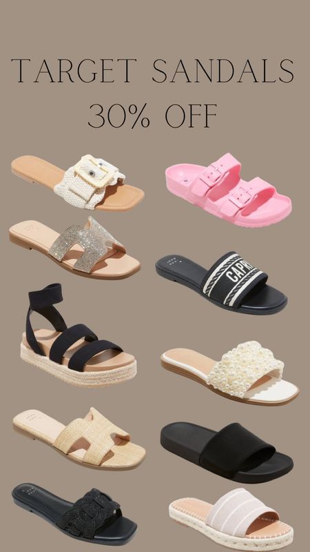 Target sandals are 30% off 

Sandals 
Slip one 
Summer shoes 
Spring shoes 

#LTKxTarget #LTKfindsunder50 #LTKstyletip