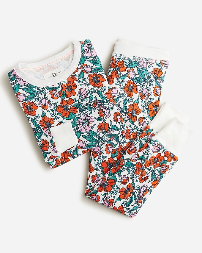 Girls' long-sleeve printed sleep set | J. Crew US