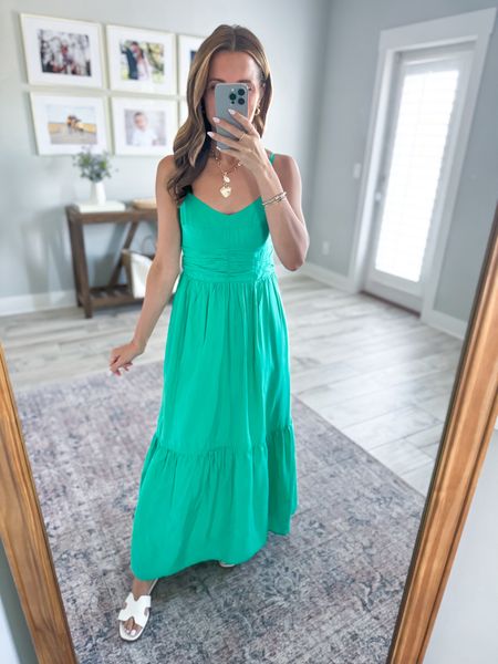 New summer arrivals at Target! Summer dresses. Maxi dress in XS (I love it!!). Vacation outfits. Spring dresses. Spring outfit. Target slides are TTS. Green maxi dress is petite-friendly on me and I’m 5’3.

#LTKwedding #LTKshoecrush #LTKtravel