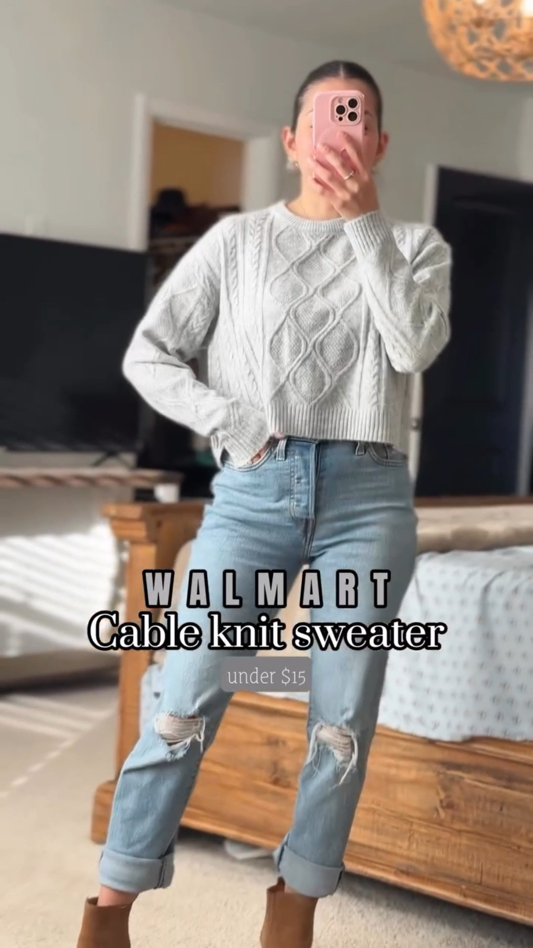 The softest and most comfortable knit sweater from Walmart & under $15!

#walmartfinds #ootd #womensfashion #fashionfinds #petitestyle