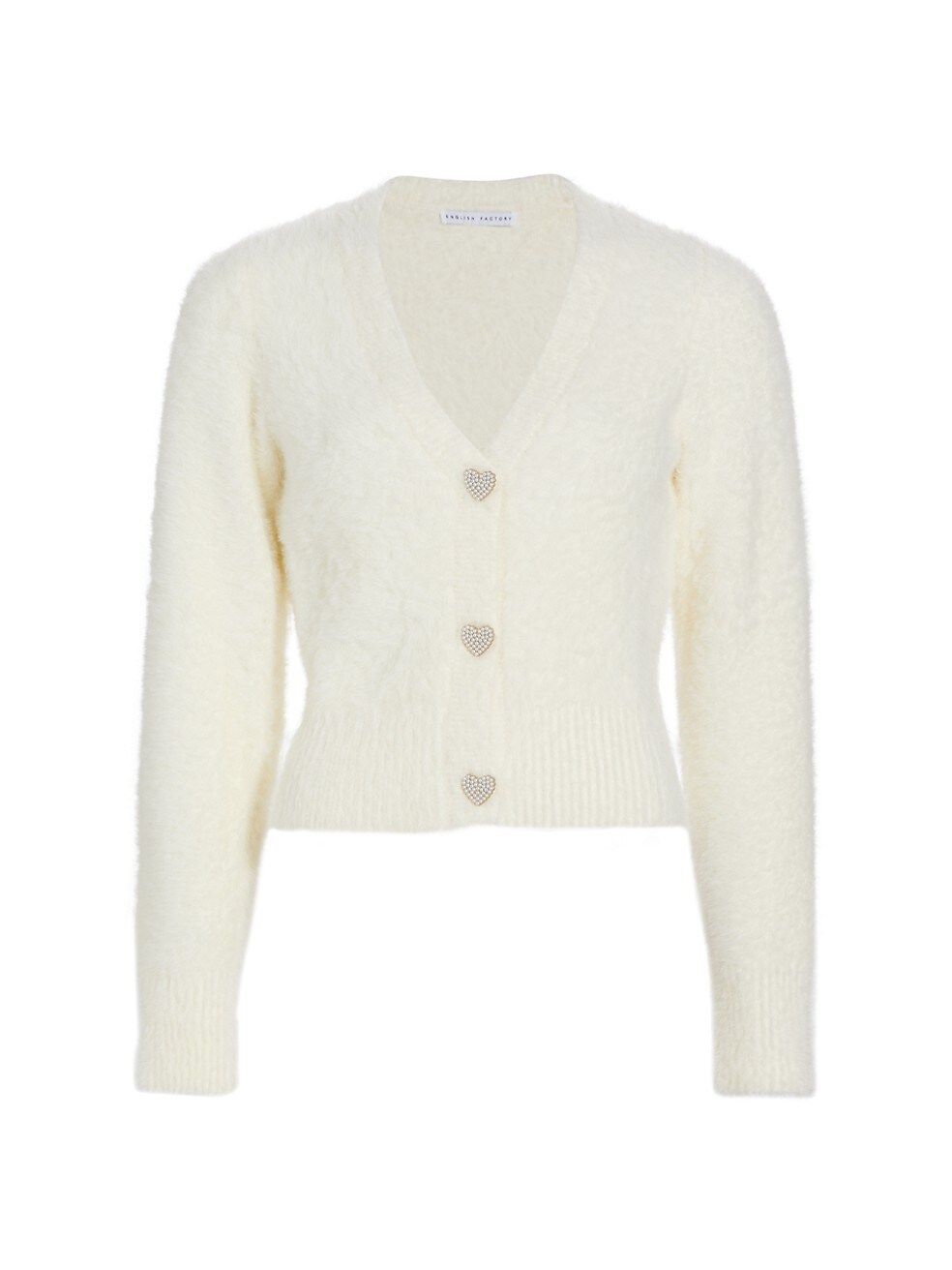 Feathered Heart Button Cardigan | Saks Fifth Avenue