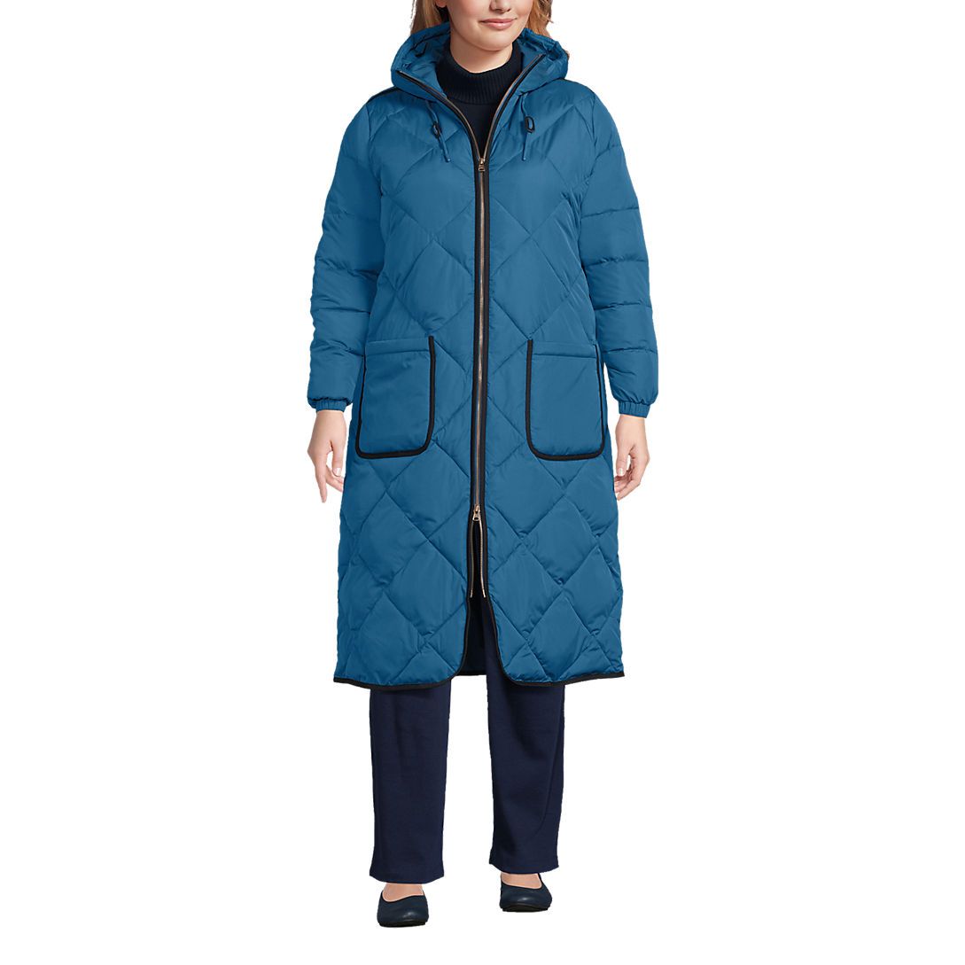 Women's Plus Size Insulated Quilted Primaloft ThermoPlume Maxi Winter Coat | Lands' End (US)