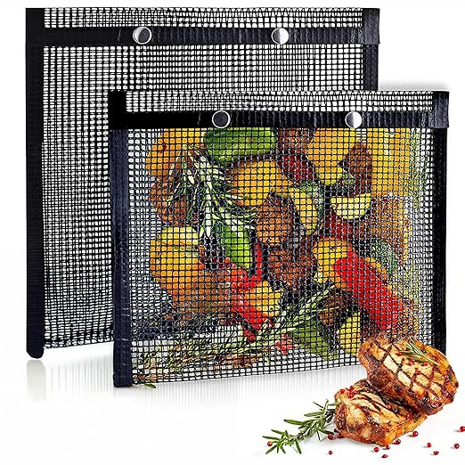 Mountain Grillers Set of 2 (12.83 x 11.73-Inch) Reusable Pouches for Barbeque, Fish -Suitable for... | Amazon (US)