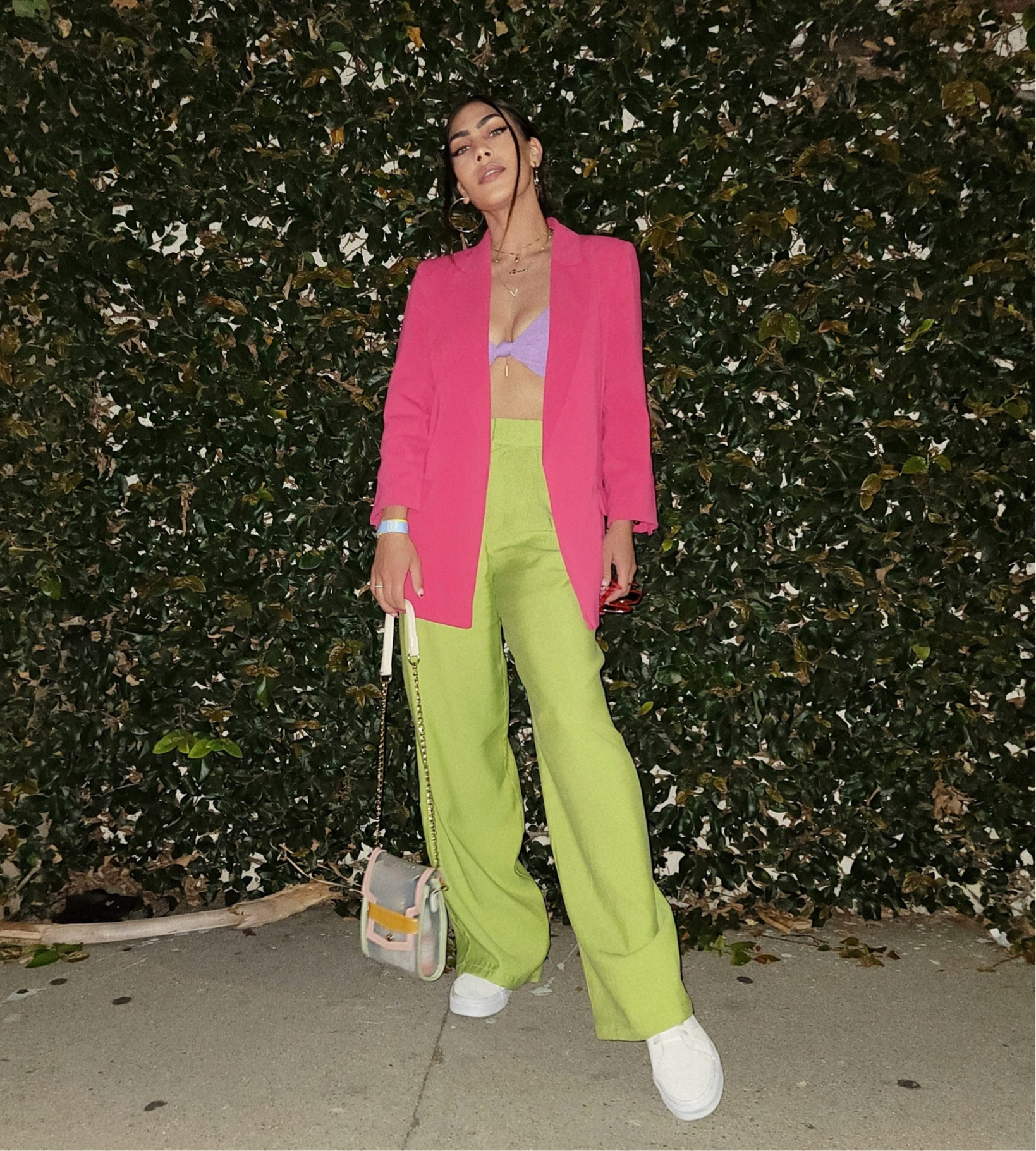 Coachella Vibes 🌷 Shop My Outfit Inspo! 

Pictured: 
Pants: Forever 21
Swim Top: Forever 21
Pink Blazer: Philosophy Republic 
Purse: Shein
Shoes: Vans

#LTKFestival #LTKstyletip #LTKU