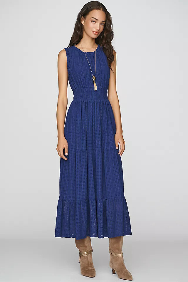 Sleeveless Smocked Waist A-Line Midi Dress | Anthropologie (US)