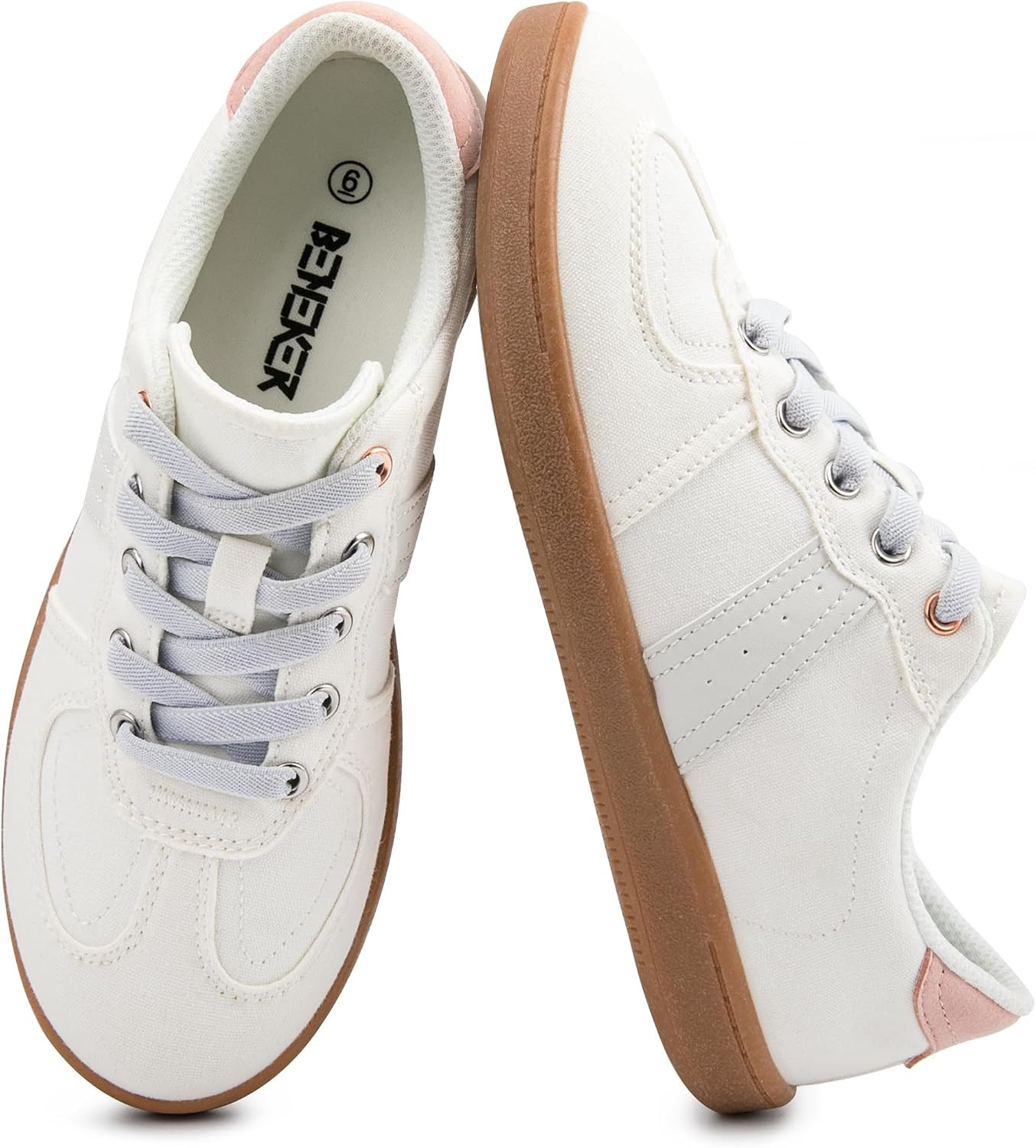 BENEKER Women's Slip-On Sneakers, Retro Canvas Tennis Shoes | Amazon (US)