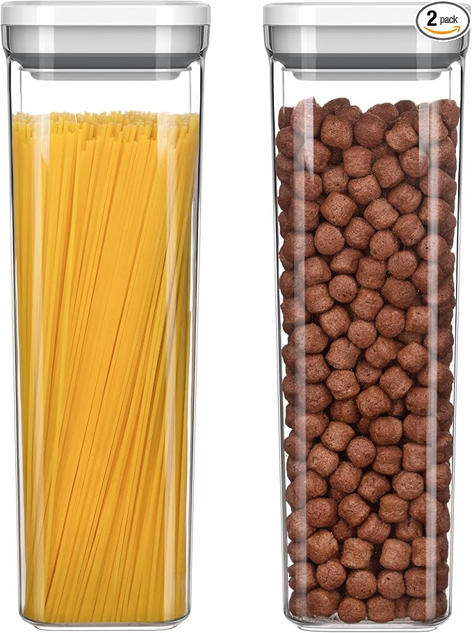MR.SIGA 2 Pack Airtight Food Storage Container Set, BPA Free Kitchen Pantry Organization Canister... | Amazon (US)