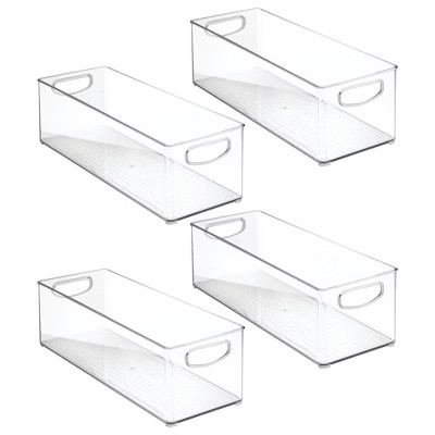 mDesign Plastic Kitchen Food Storage Organizer Bin - 4 Pack, Clear | Target