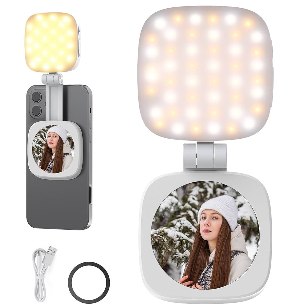 NEEWER BASICS Magnetic Selfie Light Compatible with MagSafe iPhone, CRI95 700lx/0.3m Folding LED ... | Amazon (US)
