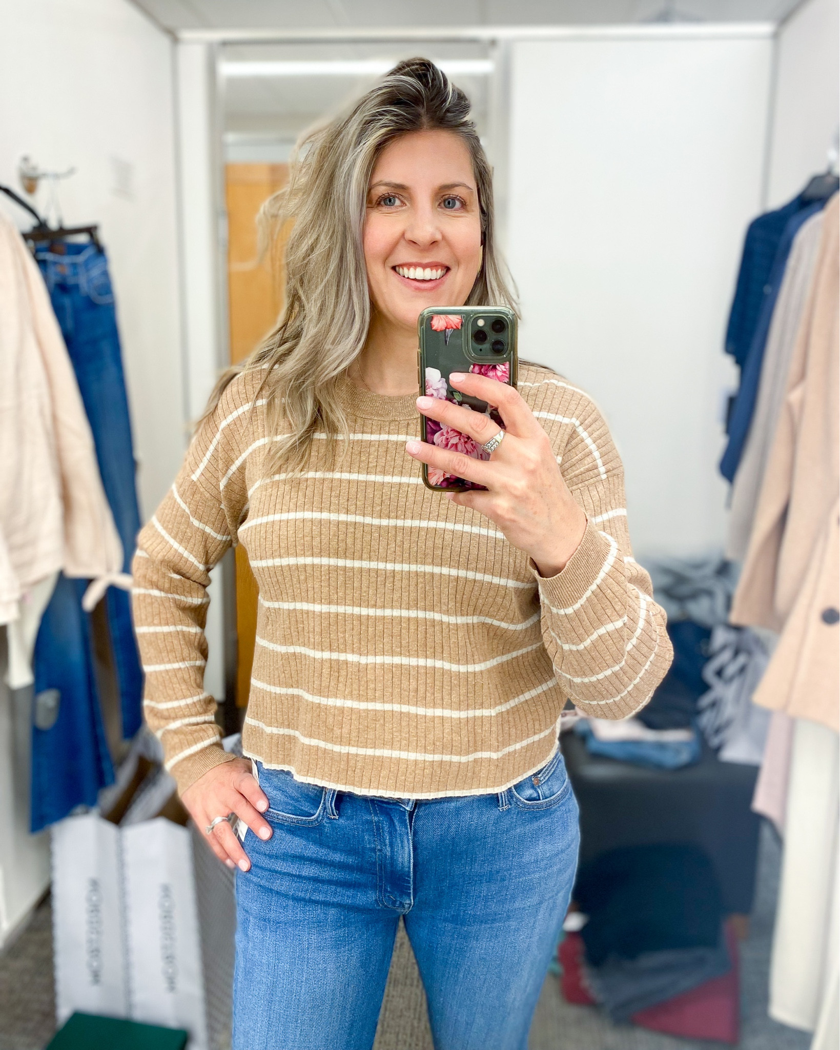 Madewell sweater, cropped sweater, striped sweater, fall style 

#LTKxNSale