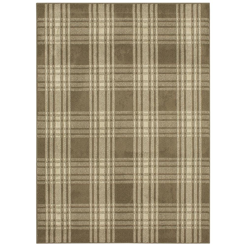 Mohawk Home Erickson Plaid Oyster Frost 6 ft. x 9 ft. Area Rug-657857 - The Home Depot | The Home Depot