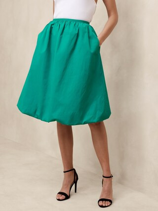 Taffeta Knee-Length Skirt | Banana Republic Factory