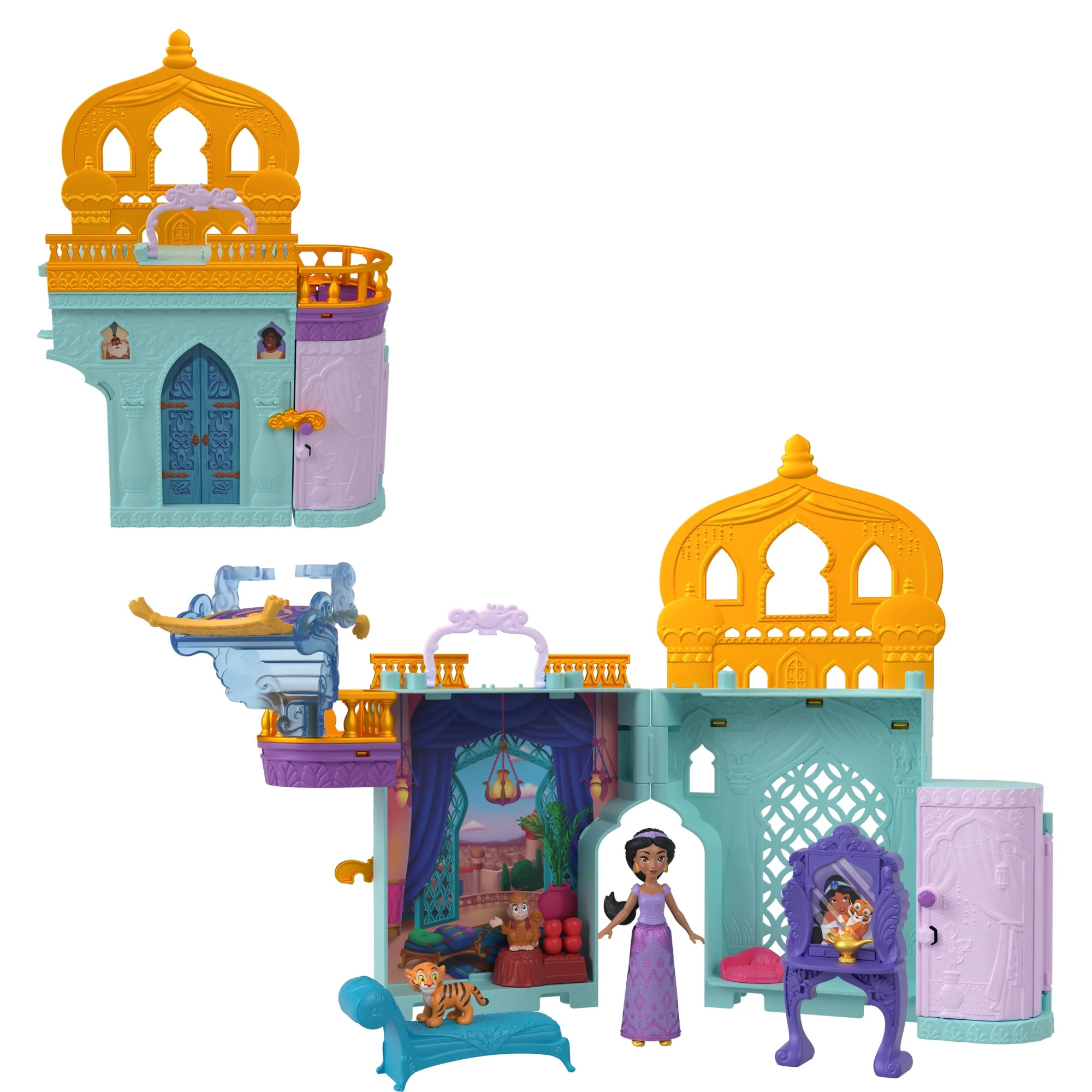 Disney Princess Jasmine Stacking Castle Doll House with Small Doll, Inspired by Disney Movie Alad... | Walmart (US)