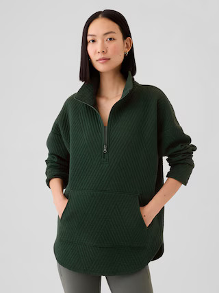 GapFit Quilted Jacquard Half-Zip Pullover | Gap (US)