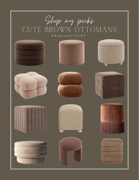 Shop these beautiful brown cozy ottomans in all different price points 

#LTKsalealert #LTKstyletip #LTKhome
