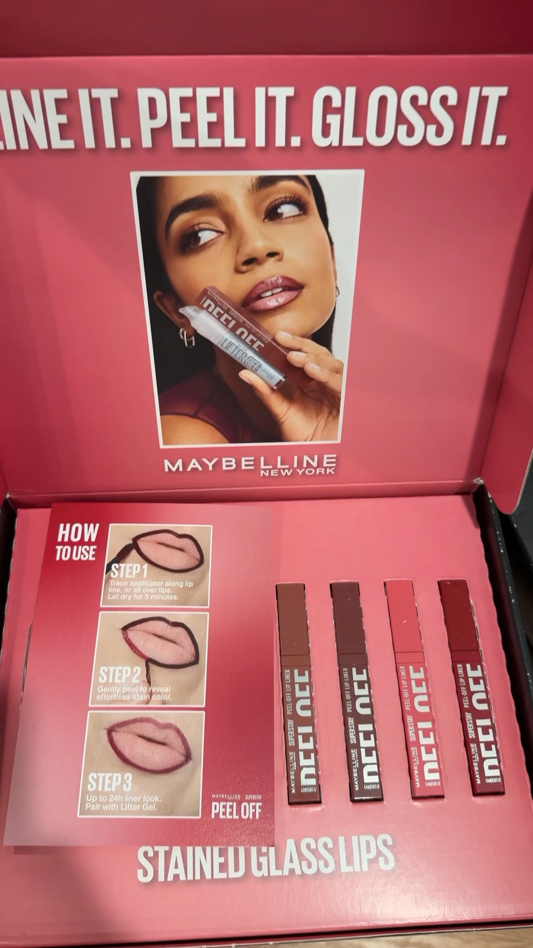 Maybelline super stay Peel off lip liner stain and oil in gel lip gloss. 👄

#LTKBeauty