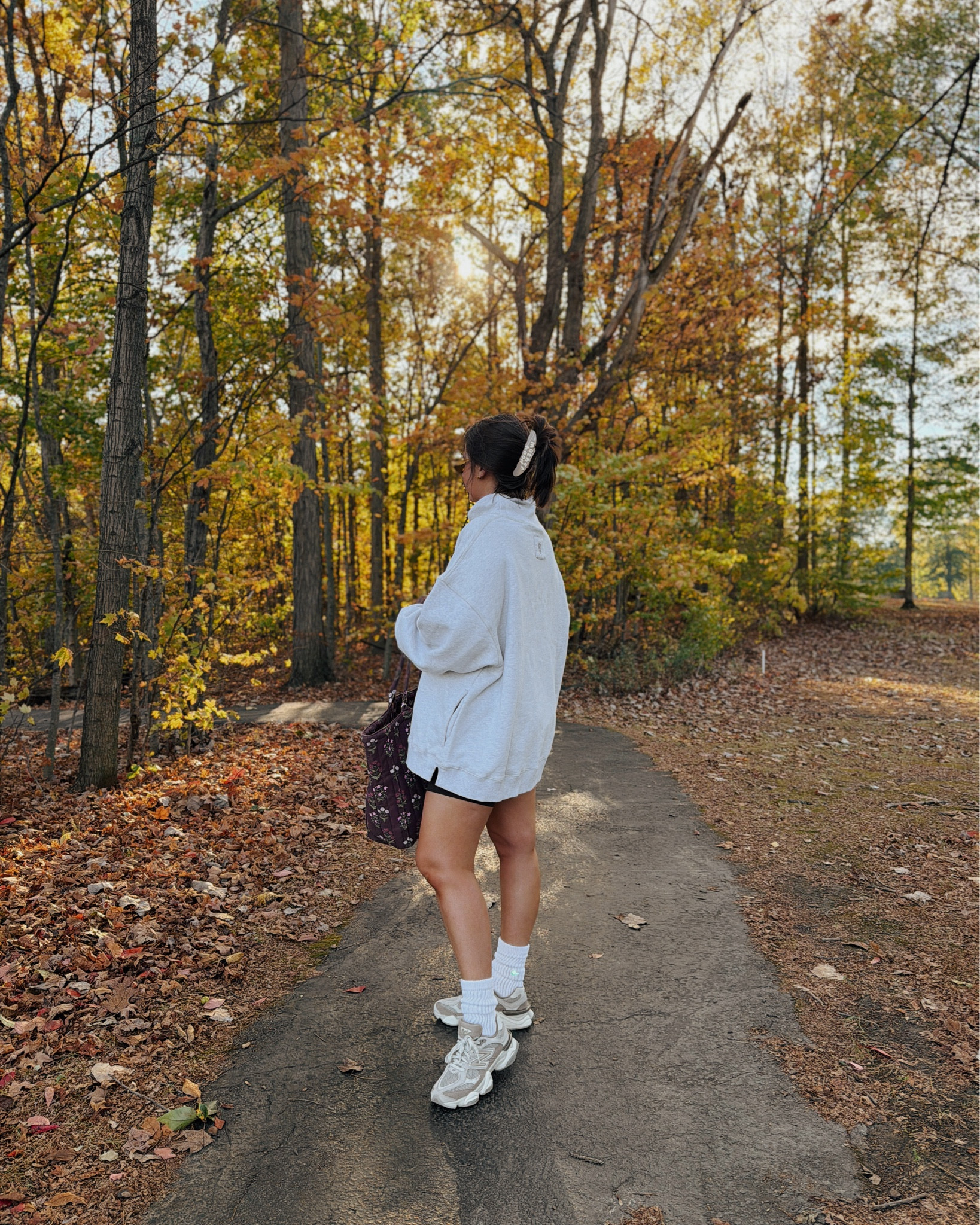 Today’s mom outfit 🤎🤎 love this oversized mock neck sweatshirt!! Finally in fall weather so was able to throw it over some bike shorts. Grabbed new 9060s and LOVE this color for fall!!! These are my fave to wear for walking and workouts!!! 

Free people movement, new balance 9060s, mom life, everyday outfit, workout fit 

#LTKActive #LTKFindsUnder100 #LTKSeasonal