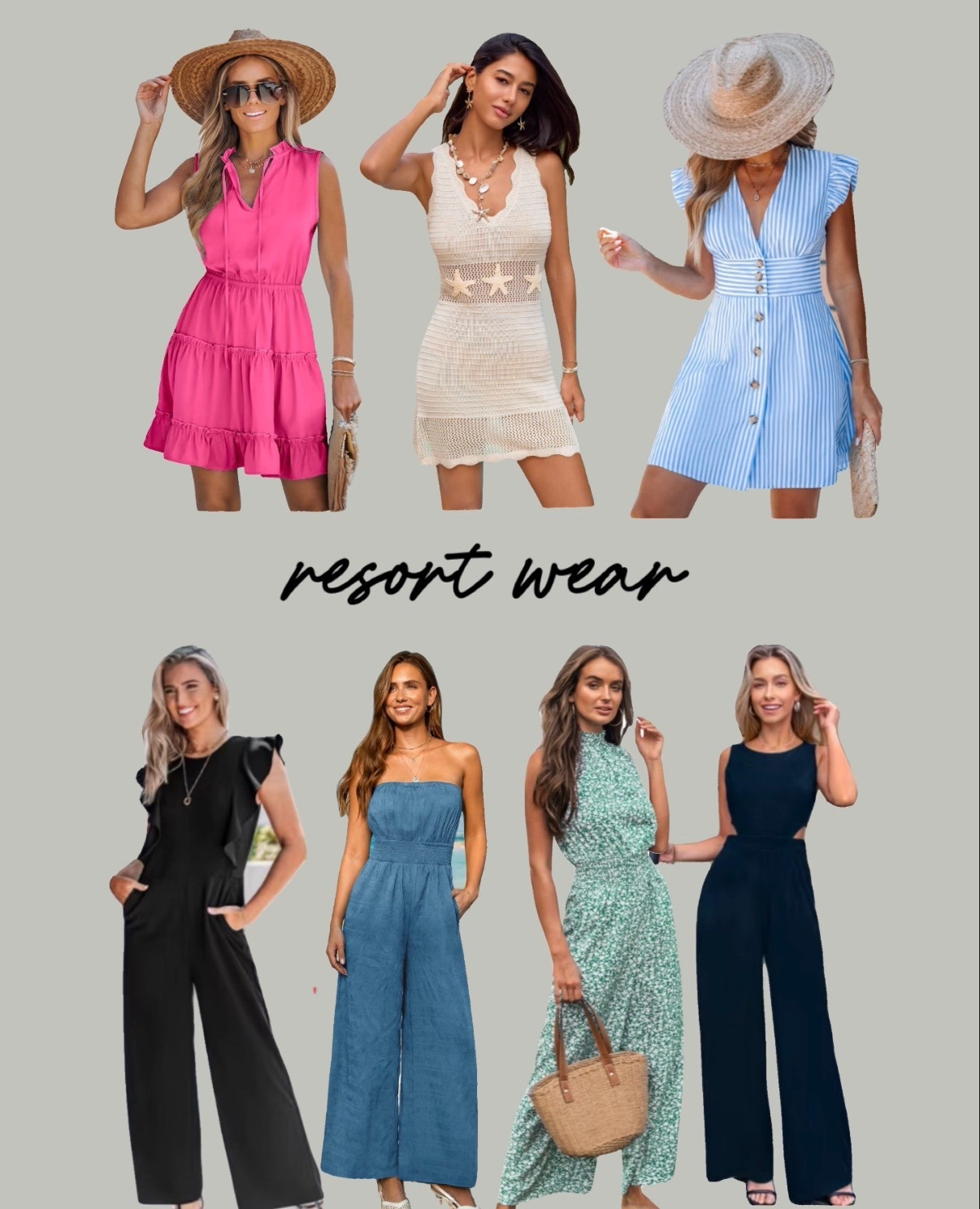 Resort wear inspo 🌴 Dresses + jumpsuits perfect for cruises, vacations, and warm-weather trips. 

#ResortWear #VacationOutfits #CruiseStyle #BeachVacation #Travel #SummerOutfit

#LTKOver40 #LTKTravel #LTKootd