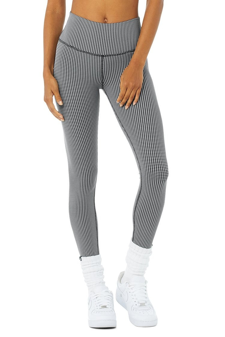 High-Waist Micro Houndstooth Legging | Alo Yoga (US)