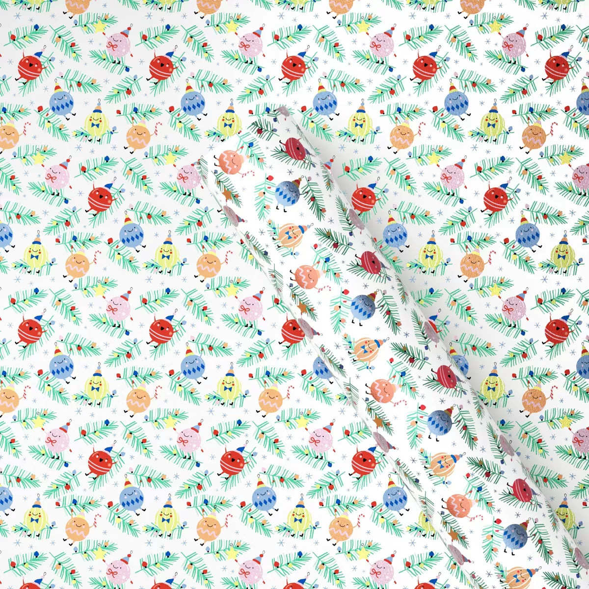 25 sq ft Ornaments Christmas Gift Wrap White - Wondershop™ | Target