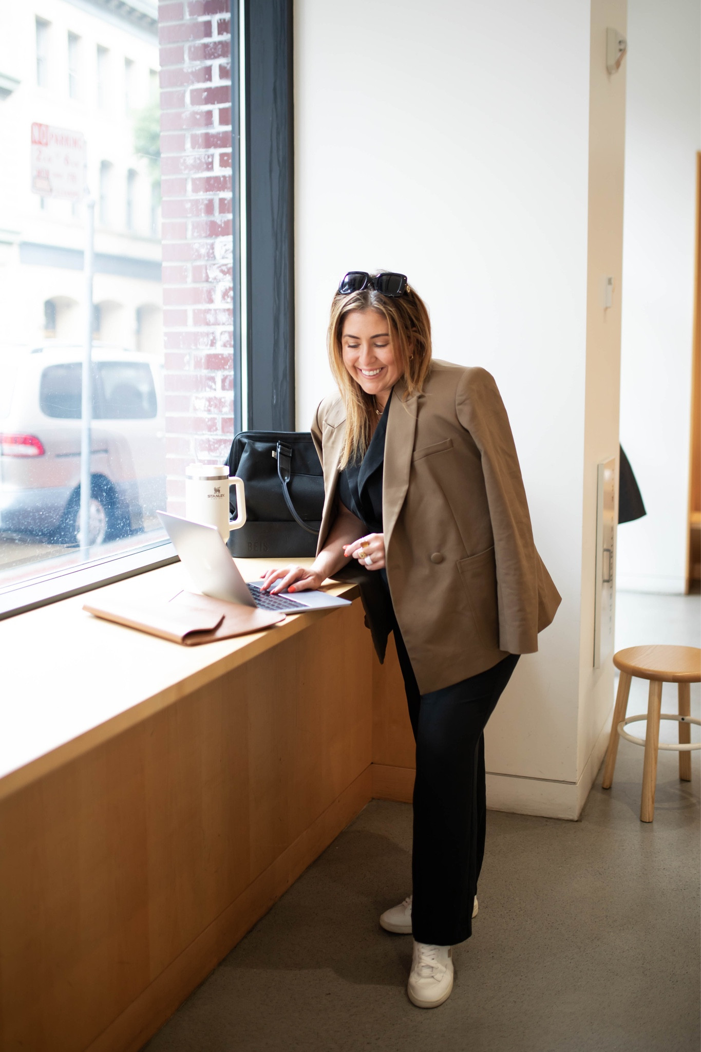 Monday work setup 
SALE good American blazer
FREE PEOPLE matching vest/trouser set
VEJA sneakers fully stocked 

#LTKstyletip #LTKworkwear #LTKsalealert