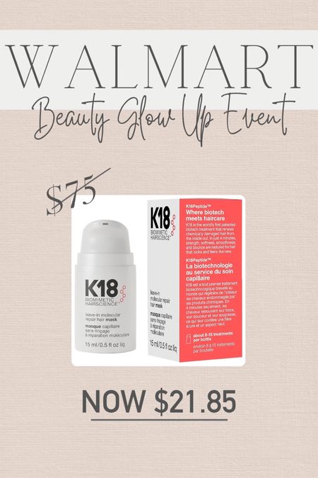 Walmart Beauty Glow Up Event- K18 is the best hair treatment I’ve ever used!

#LTKsalealert #LTKbeauty