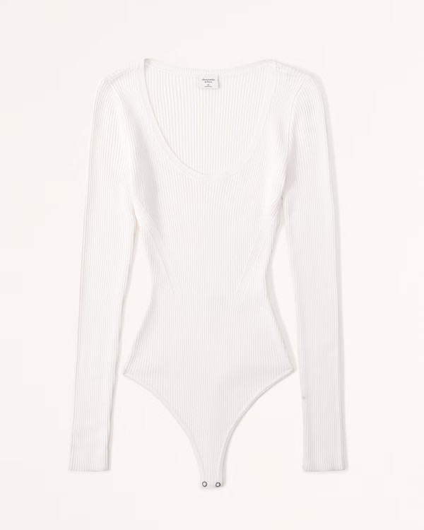 Women's Scoopneck Sweater Bodysuit | Women's Tops | Abercrombie.com | Abercrombie & Fitch (US)