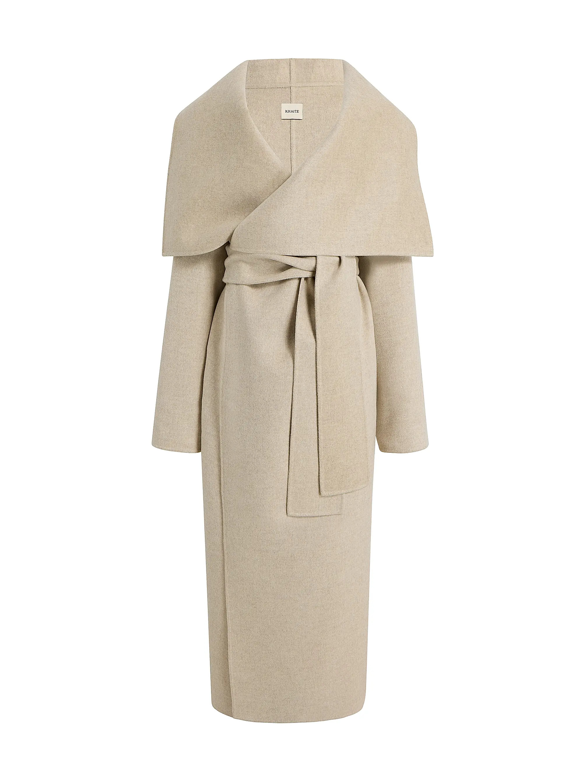 Khaite Levitt Cashmere Tie-Waist Coat | Saks Fifth Avenue | Saks Fifth Avenue