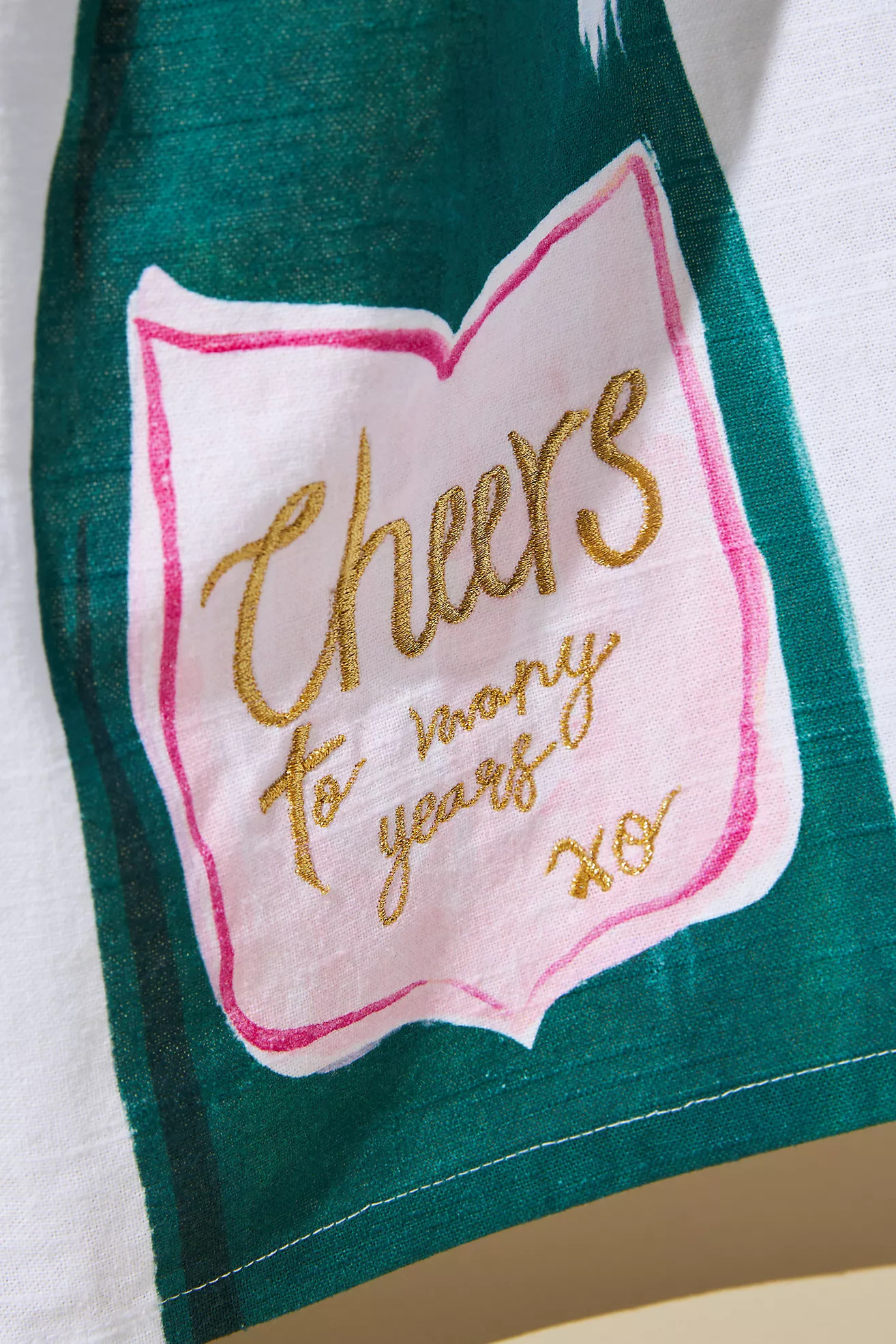Cheers To Many Years Dish Towel | Anthropologie (US)