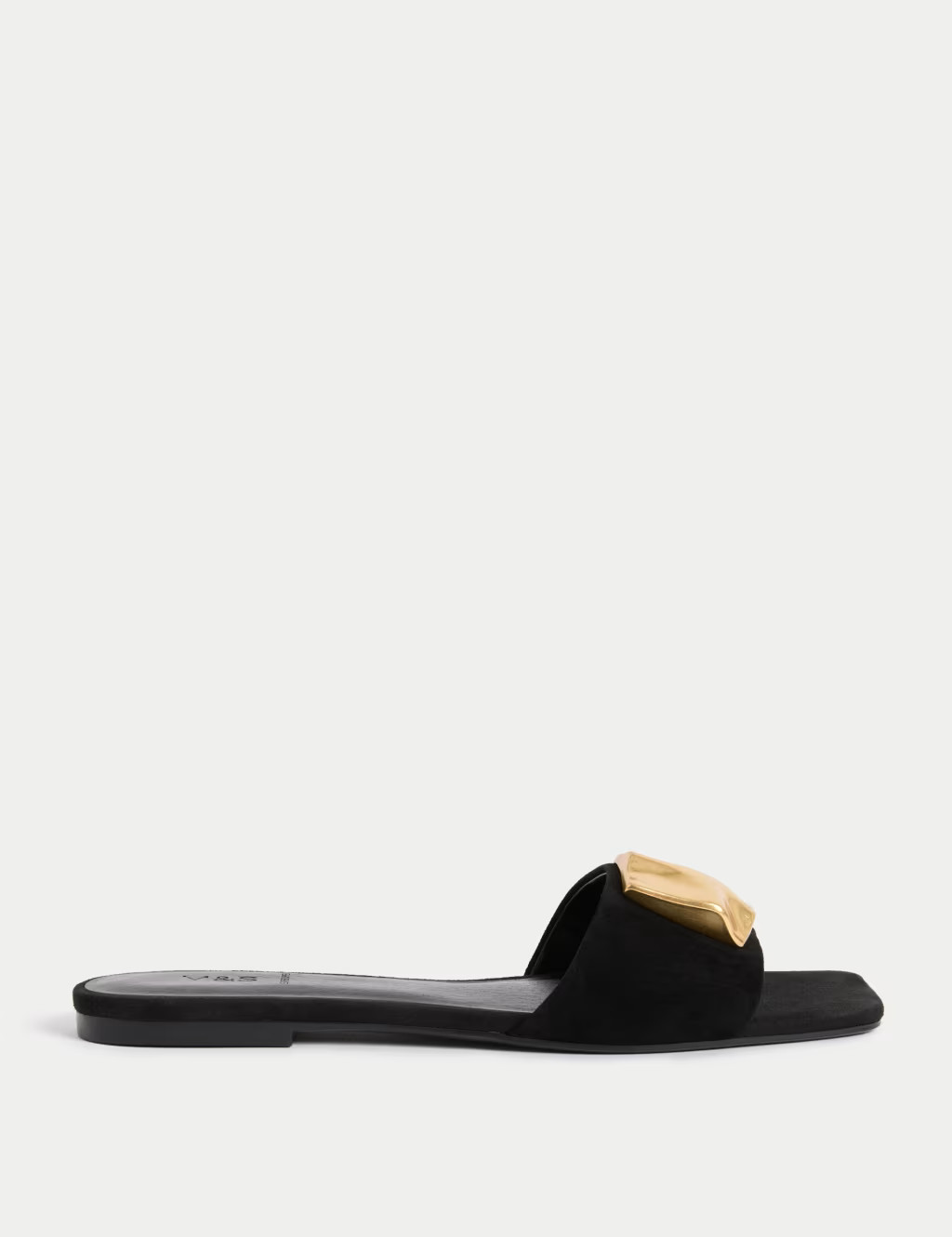 Suede Gold Detail Flat Mule Sandal | Marks & Spencer (UK)