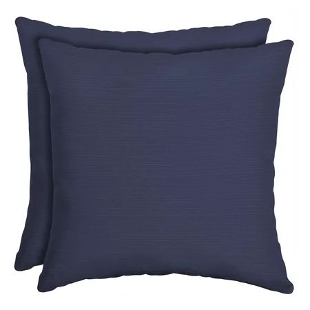 Better Homes and Gardens Outdoor Patio 16"" Toss Pillow, Set of Two, New Navy | Walmart (US)