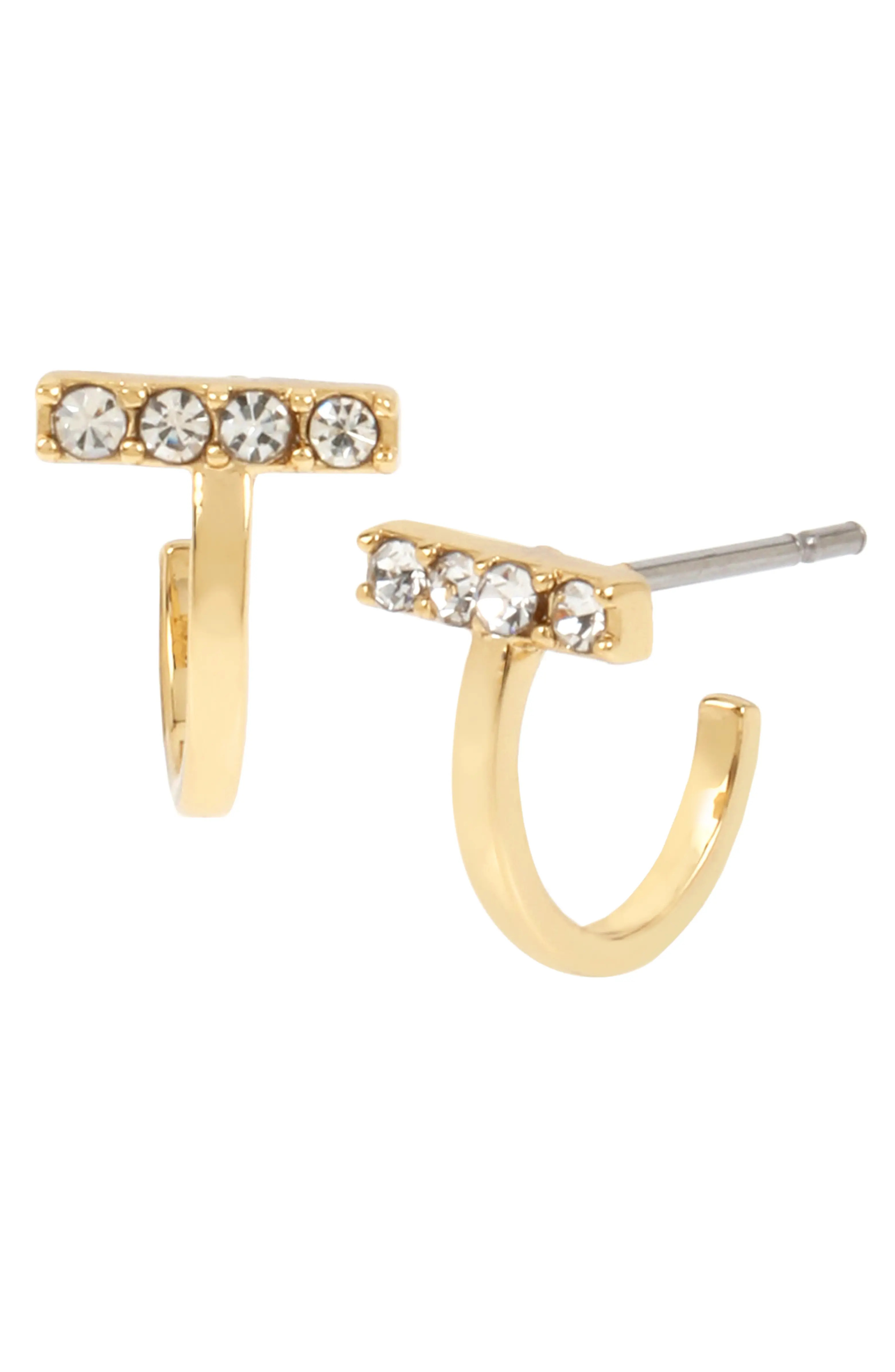Pavé Bar Huggie Earrings | Nordstrom