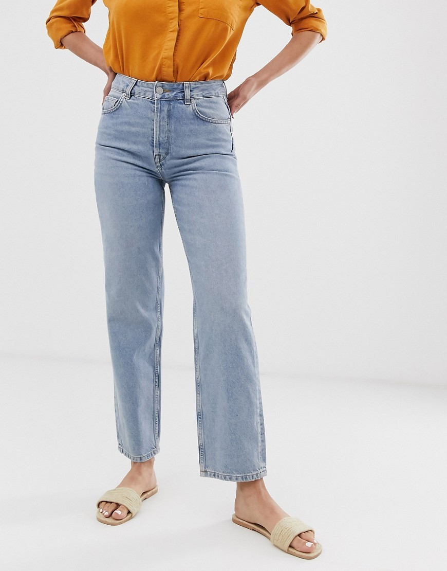 Selected Femme straight mid blue jeans | ASOS (Global)