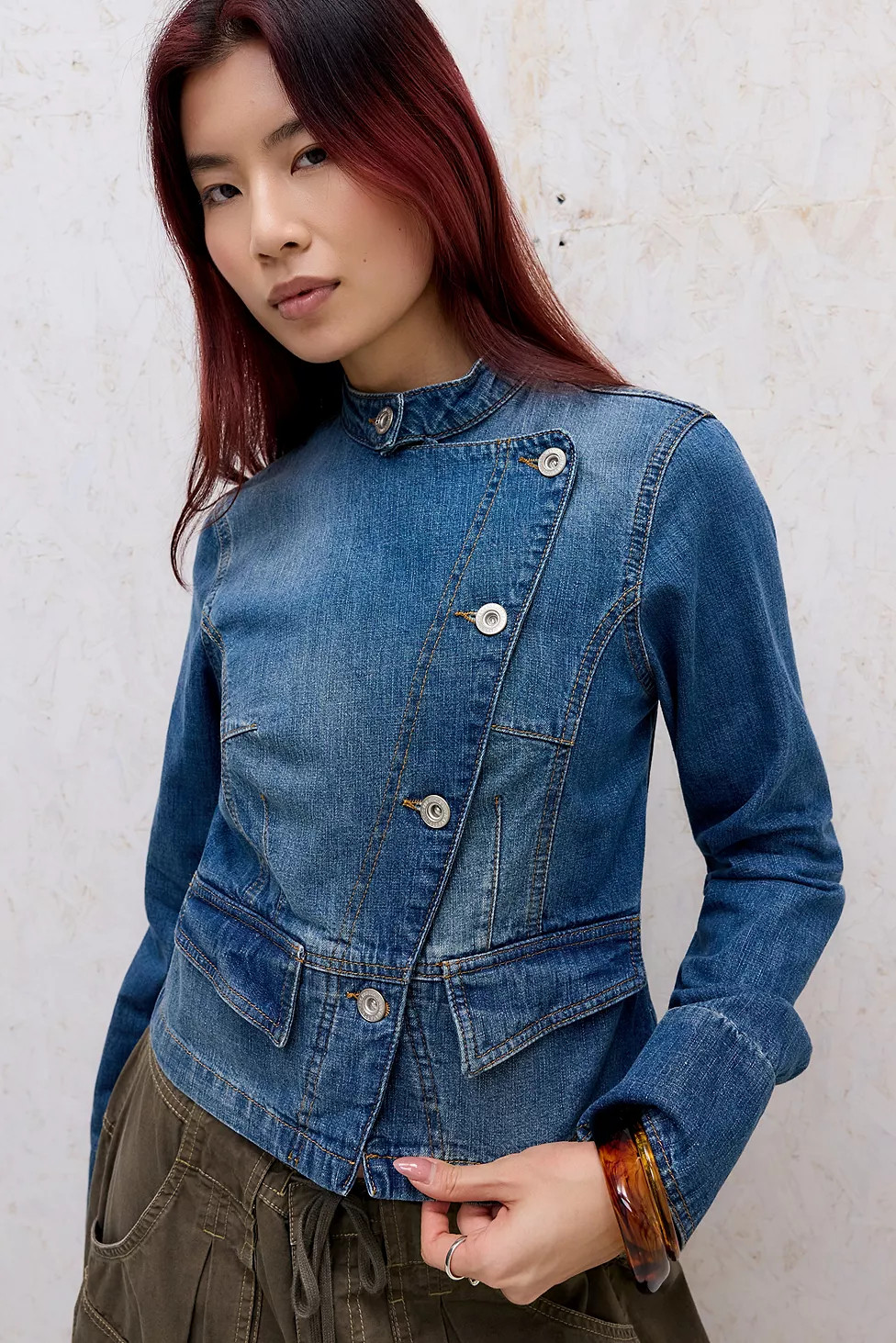 BDG Gaia Asymmetric Denim Jacket | Urban Outfitters UK