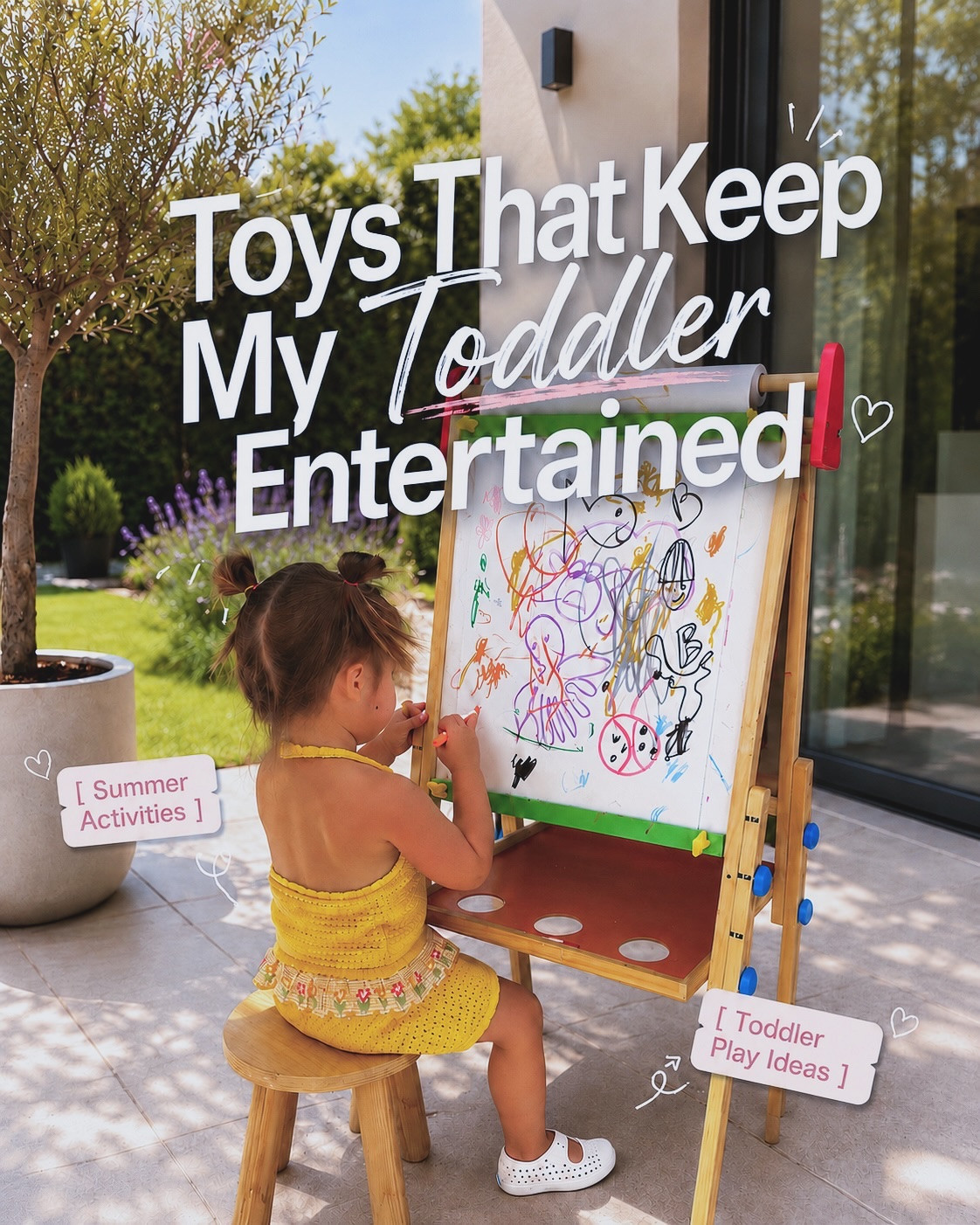 Summer play activities for busy toddlers! Wrlte TODDLER and I’ll send you our list of must haves! 🤸🏽‍♂️

#toddlerplay #toddlerplayideas #toddlermomlife #screenfreeplay Amazon toys for kids

This outdoor playhouse for kids might just be one of the best investments we made in our backyard. I grabbed a few miscellaneous mud kitchen essentials (plastic squirt bottles, cups, spoons, edible glitter and food coloring) and it seriously keeps my toddler entertained for hours!! 

Give your water table a major upgrade with this rechargeable extra powerful water table pump from Amazon! A must for endless water fun.

This toddler table and chairs set has been one of our most used pieces since Harlow turned 1! We eat snacks, color and build legos almost daily. I love these xl coloring sheets that are pre-cut to fit the table perfectly.

Toddler coloring activity

These flower shaped building blocks were a win while we were traveling over spring break! 

Airport travel toys, travel-friendly toddler toys

Turn your backyard into a mini water park with this toddler approved outdoor inflatable water slide!

Water play, 90s summer, screen free outdoor activities for kids
